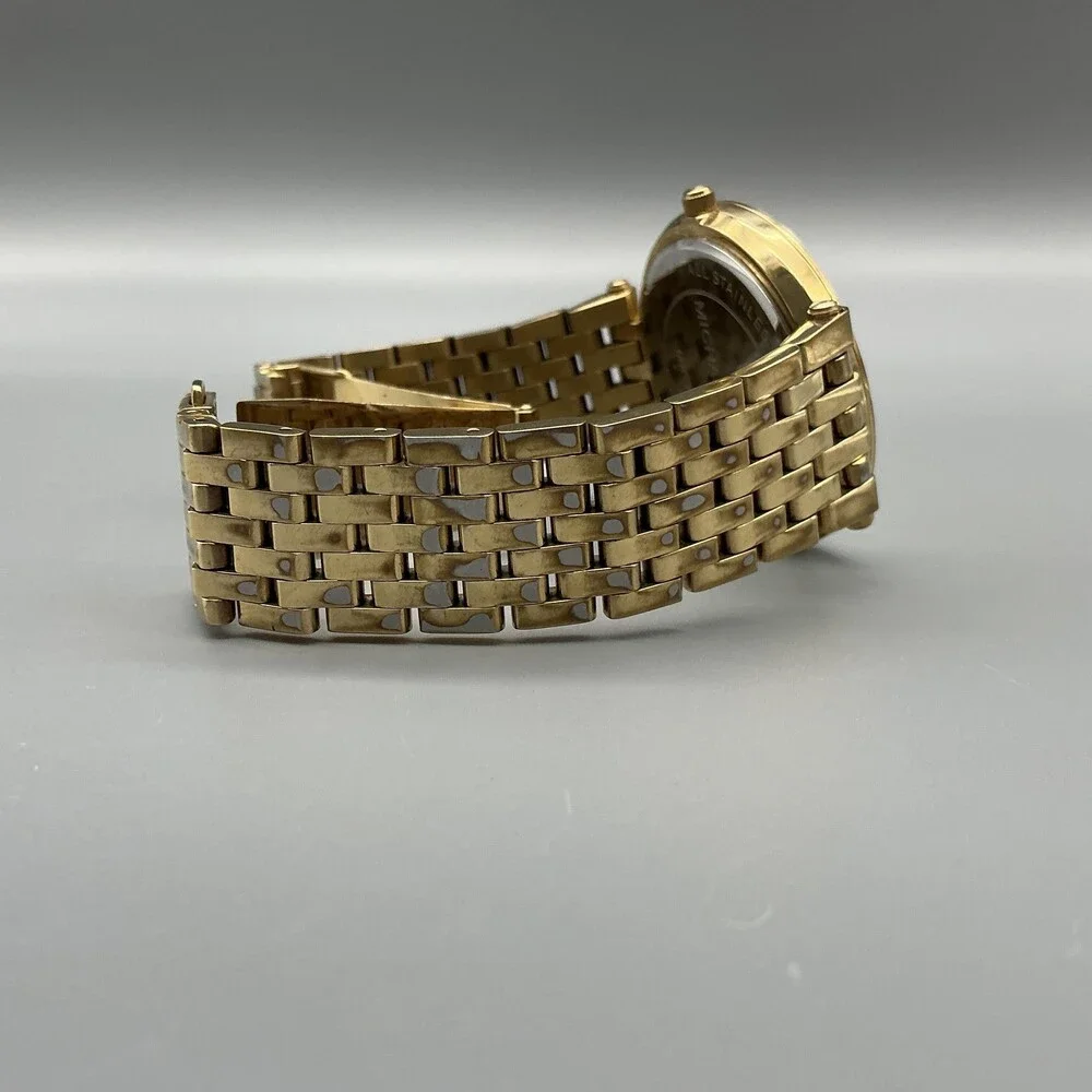 Michael Kors Darci Womens Watch 39mm Gold Crystals MK-3191 New Battery 6.25" - Picture 11 of 15